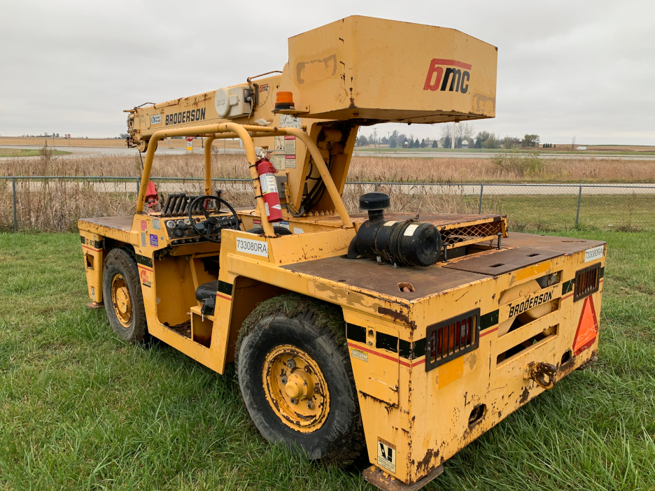 1 - PREOWNED BRODERSON CARRY DECK CRANE, MODEL #: IC-80-3G, S/N: 583810, YEAR: 2007